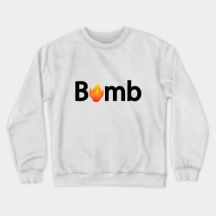 Bomb typographic logo design Crewneck Sweatshirt